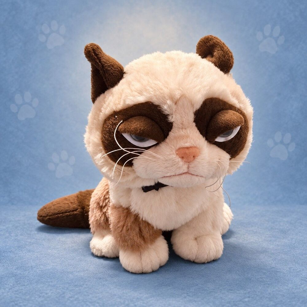 Ganz Grumpy Cat Think Grumpy 8" Plush Stuffed Animal NWT Meme Internet Kitty